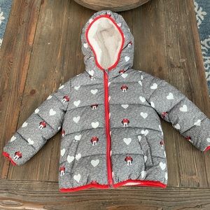Baby gap Minnie Mouse puffer coat - Size 4T